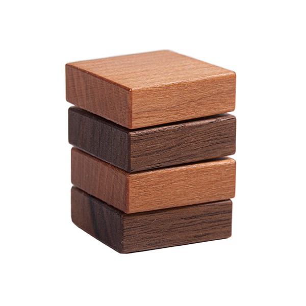 Quadratische Holzmagnete Fünfer Set 1